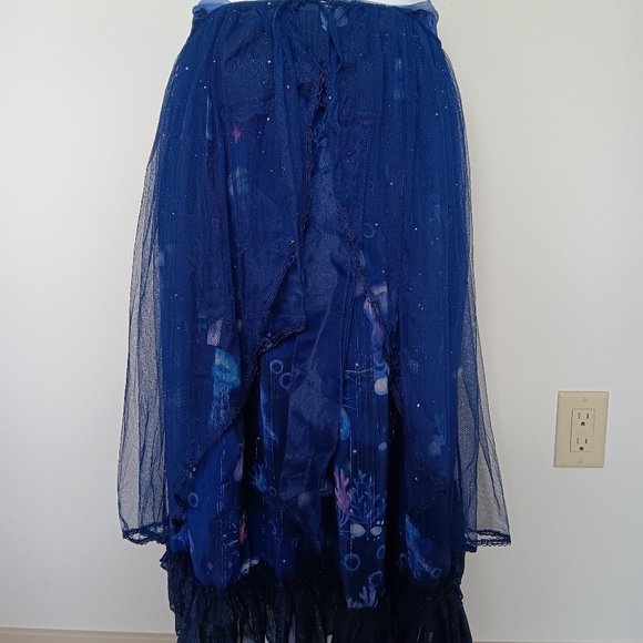 handmade bow jellyfish deep sea cnidarian lolita skirt with metallic detailing - Picture 2 of 3